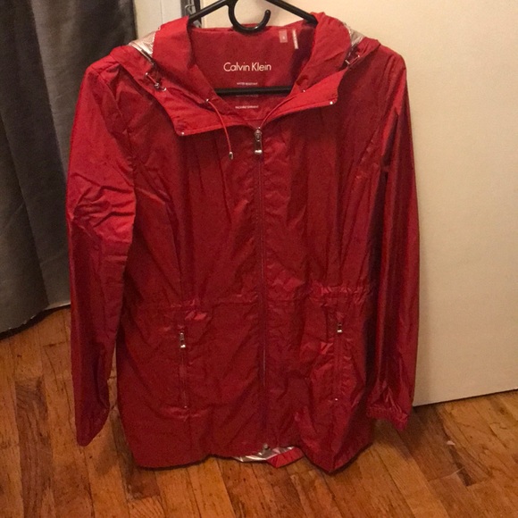 calvin klein red windbreaker